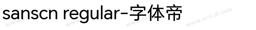 sanscn regular字体转换